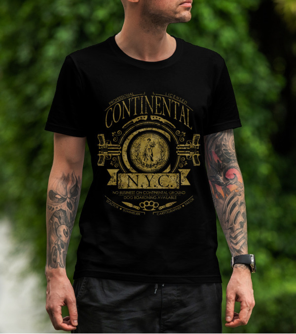 Professional Licensed Continental NYC No Business On Continental Ground Dog Boarding Available Doctor Sommelier Cartographer Tailor T-Shirt