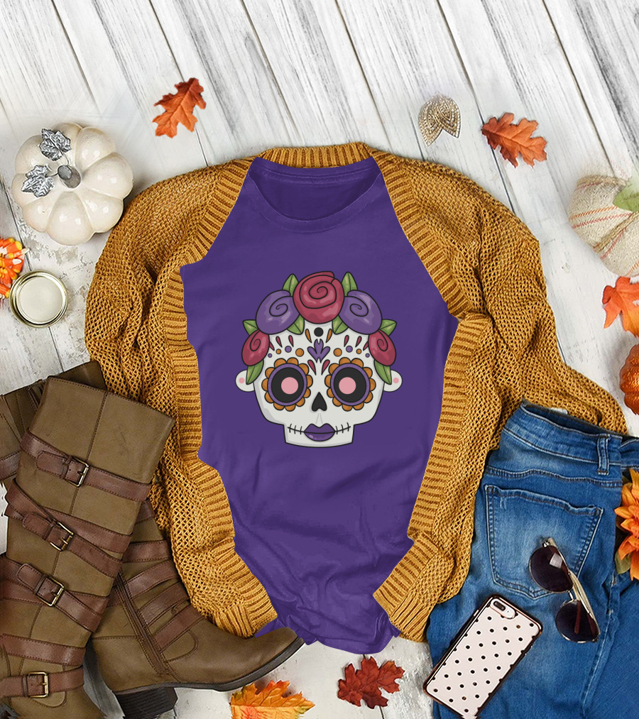 My Style My Hair Sugar Skull Rose Flower T-Shirt