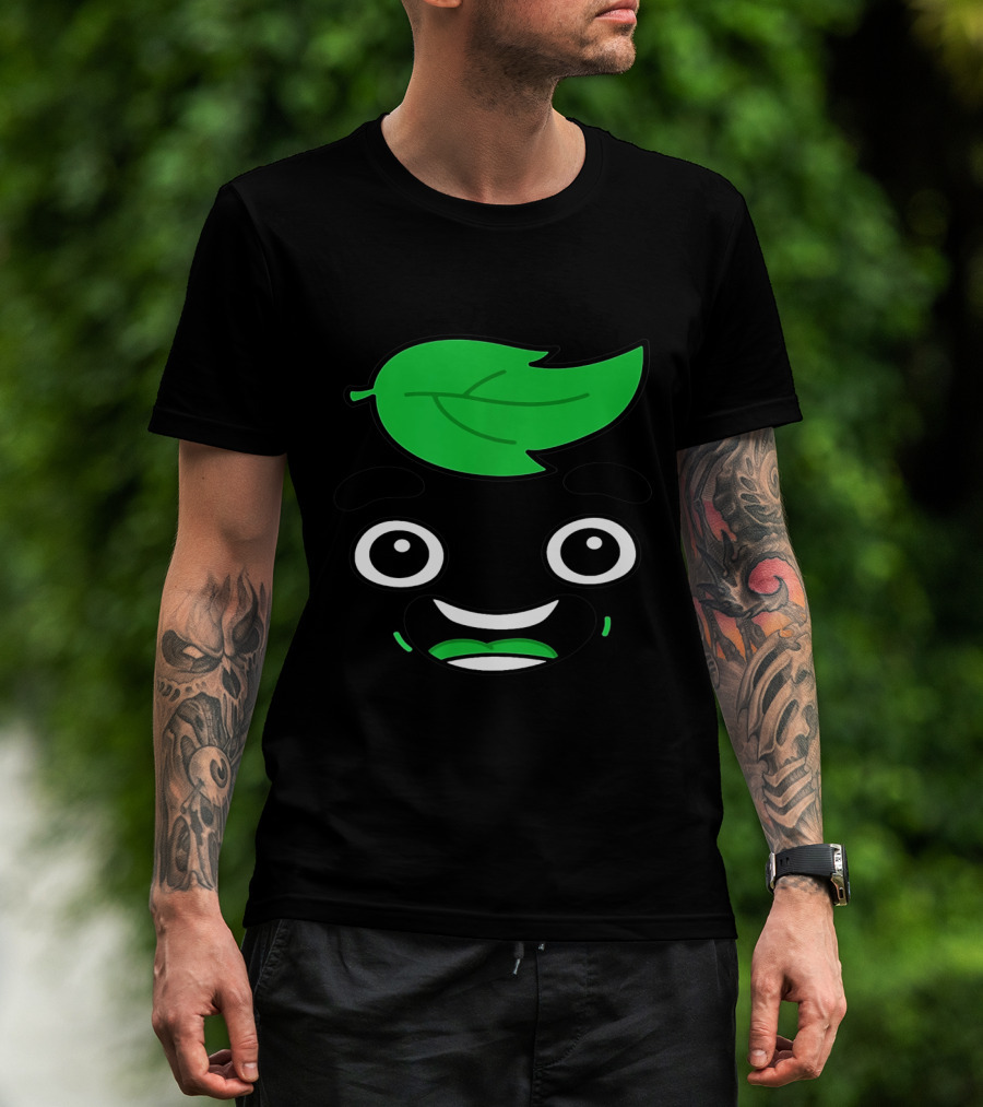 Guava Juice Box Lover Leafy Smiling Face T-Shirt