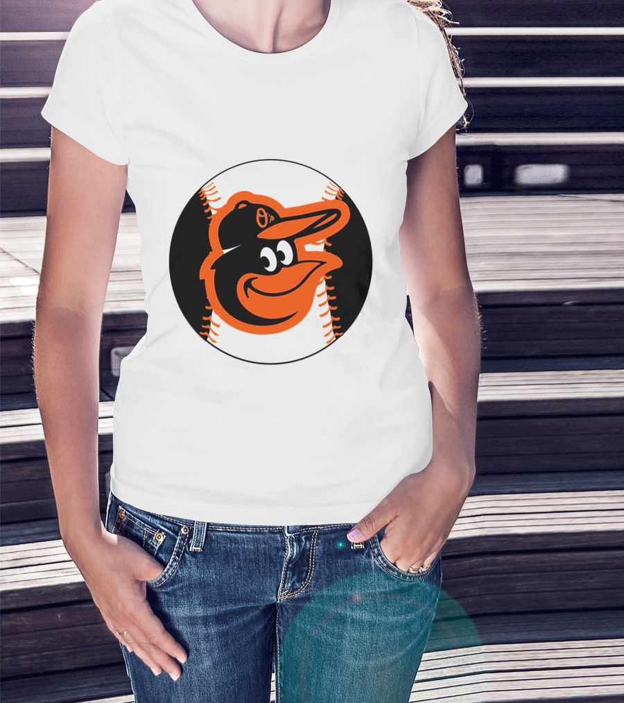 Orioles Baseball Logo Hot Dog Race Fun T-Shirt