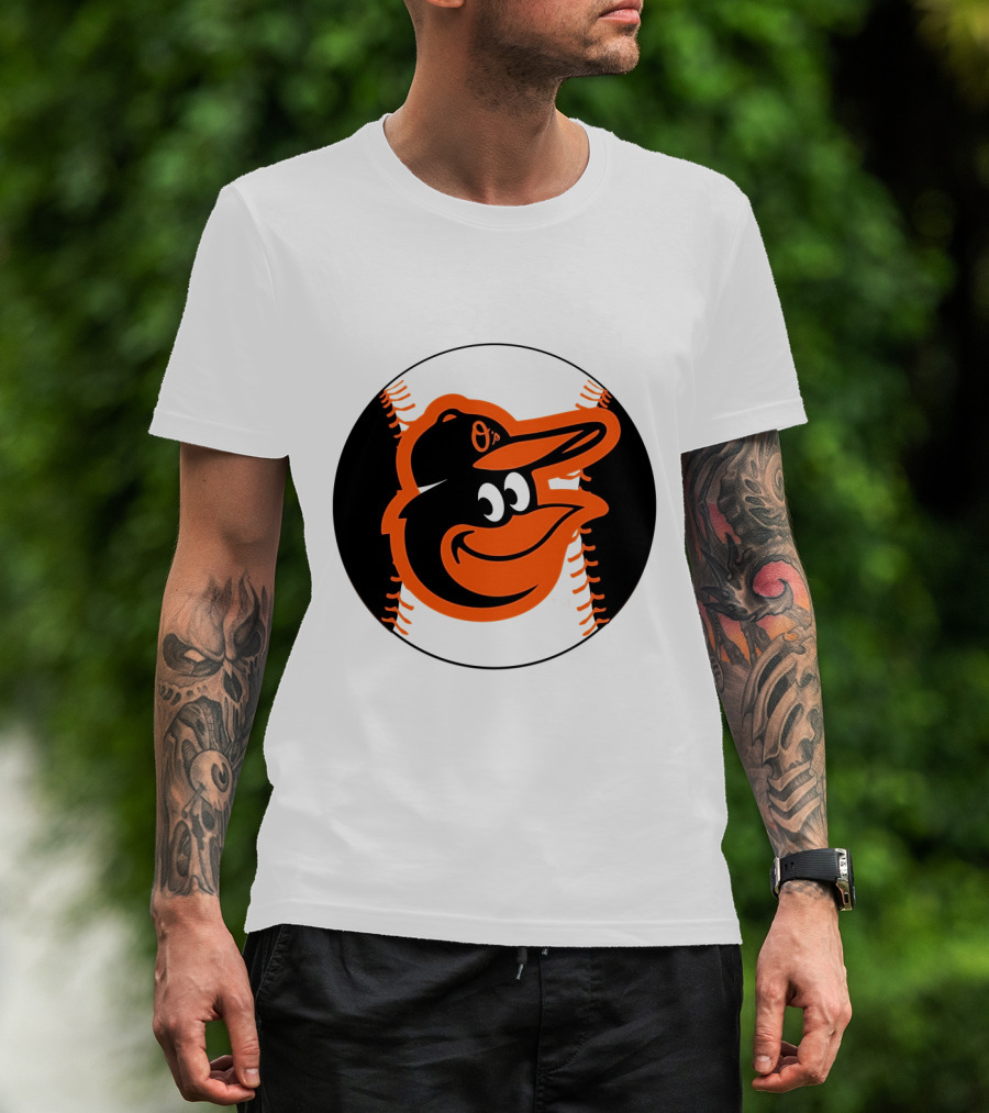 Orioles Baseball Logo Hot Dog Race Fun T-Shirt