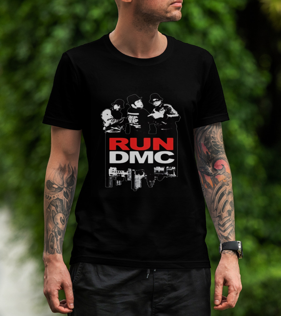 RUN DMC Iconic Hip Hop Group Silhouette And Logo On Storenvy T-Shirt