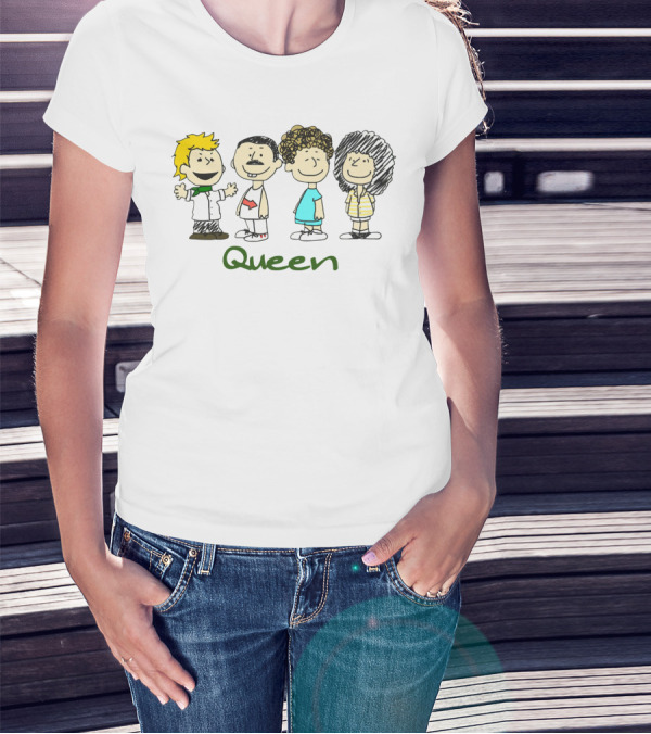 Peanuts Characters Dressed As Queen Band Members T-Shirt