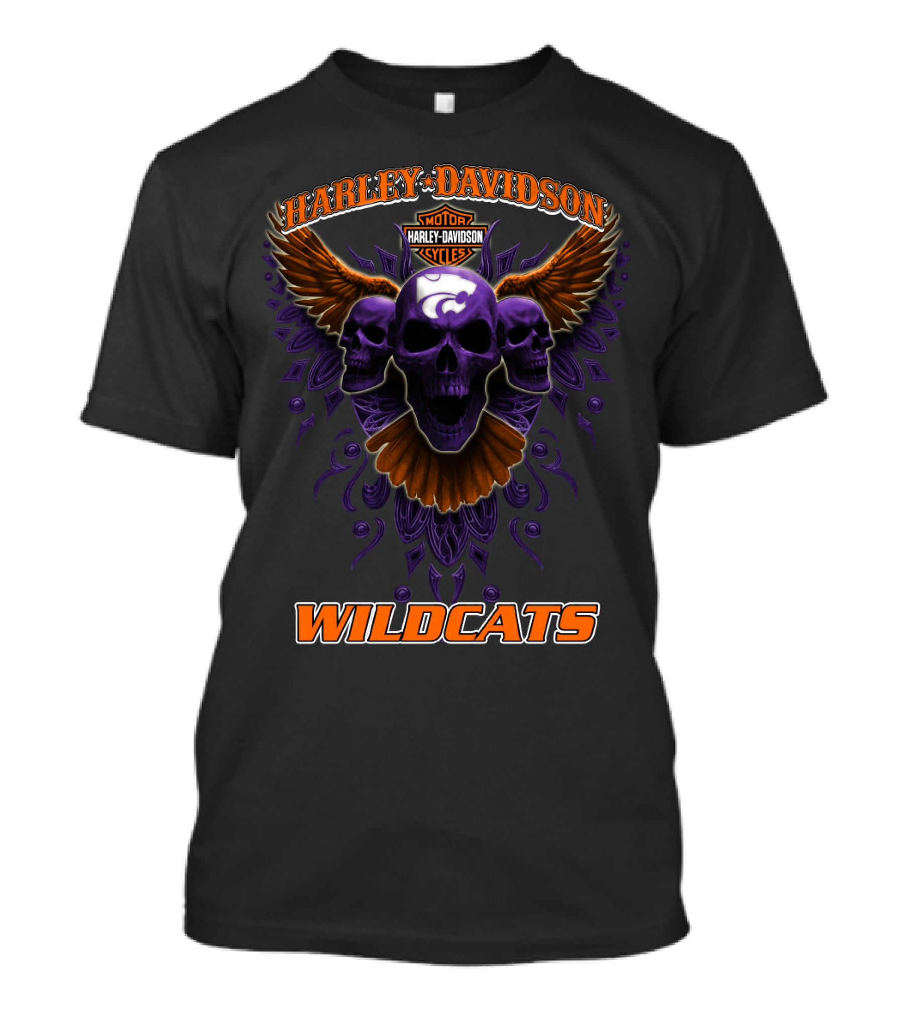 Harley Davidson Motorcycles Wildcats Kansas State T-Shirt