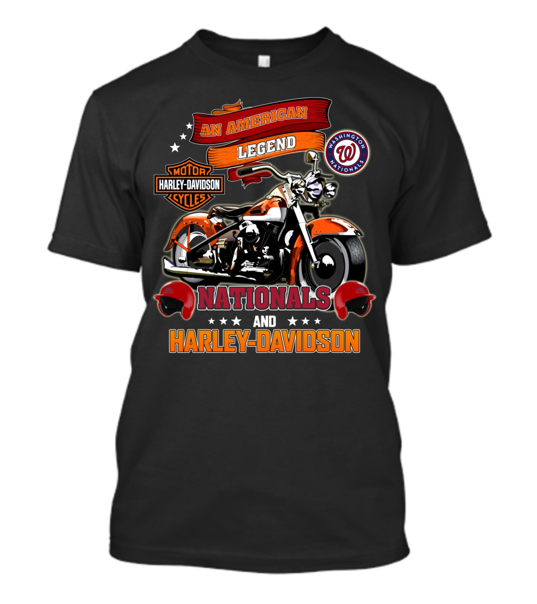 Washington Nationals An American Legend Harley Davidson Cycles T-Shirt