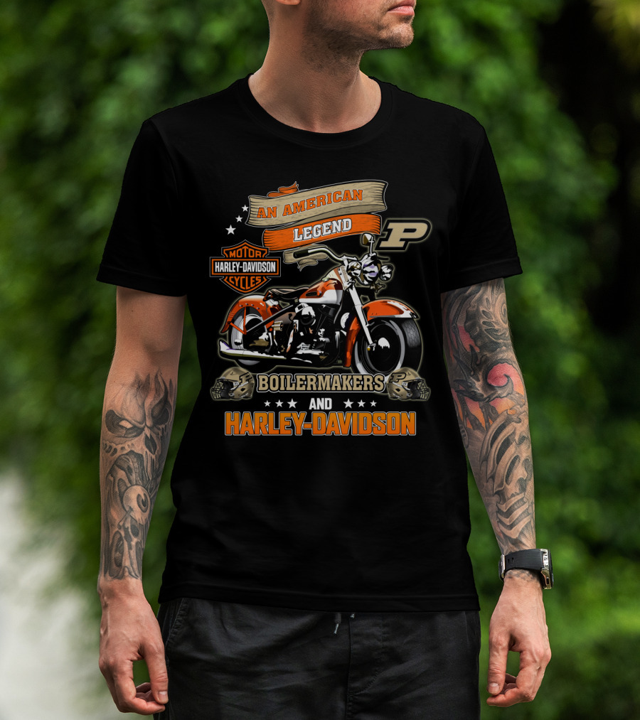 Purdue Boilermakers Harley Davidson An American Legend T-Shirt