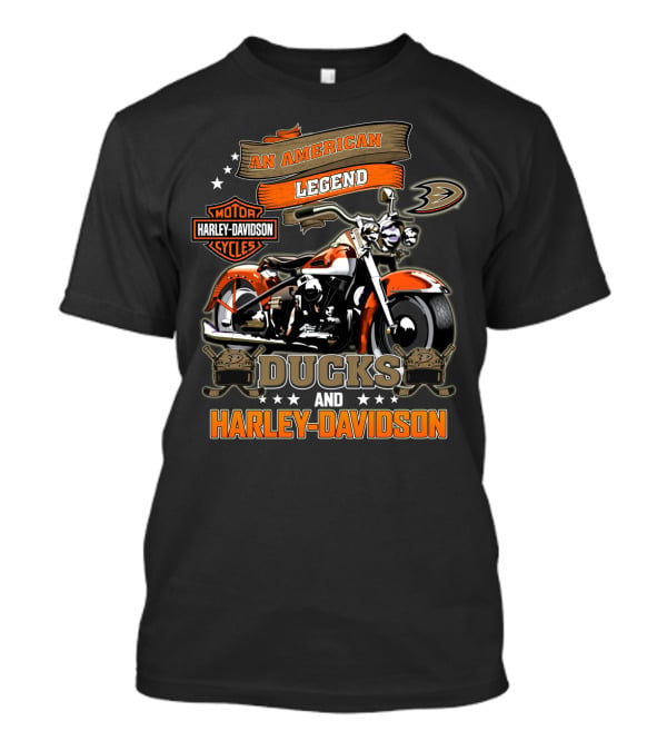 An American Legend Anaheim Ducks And Harley Davidson Nhl T-Shirt