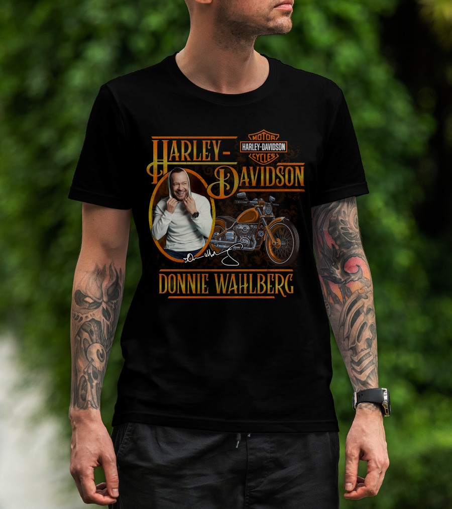 Harley Davidson Motorcycles Donnie Wahlberg Signature Collection T-Shirt