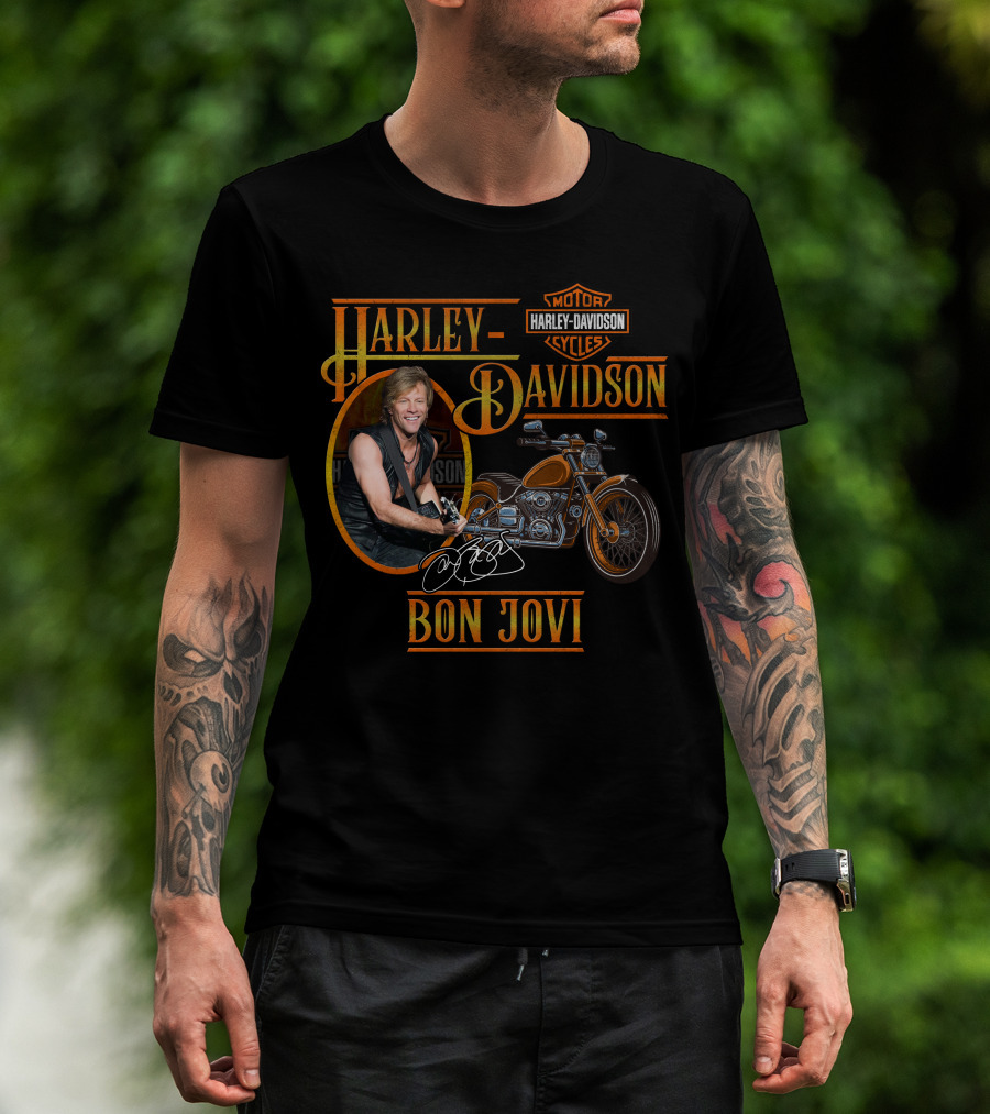 Harley Davidson Bon Jovi Motor Cycles T-Shirt