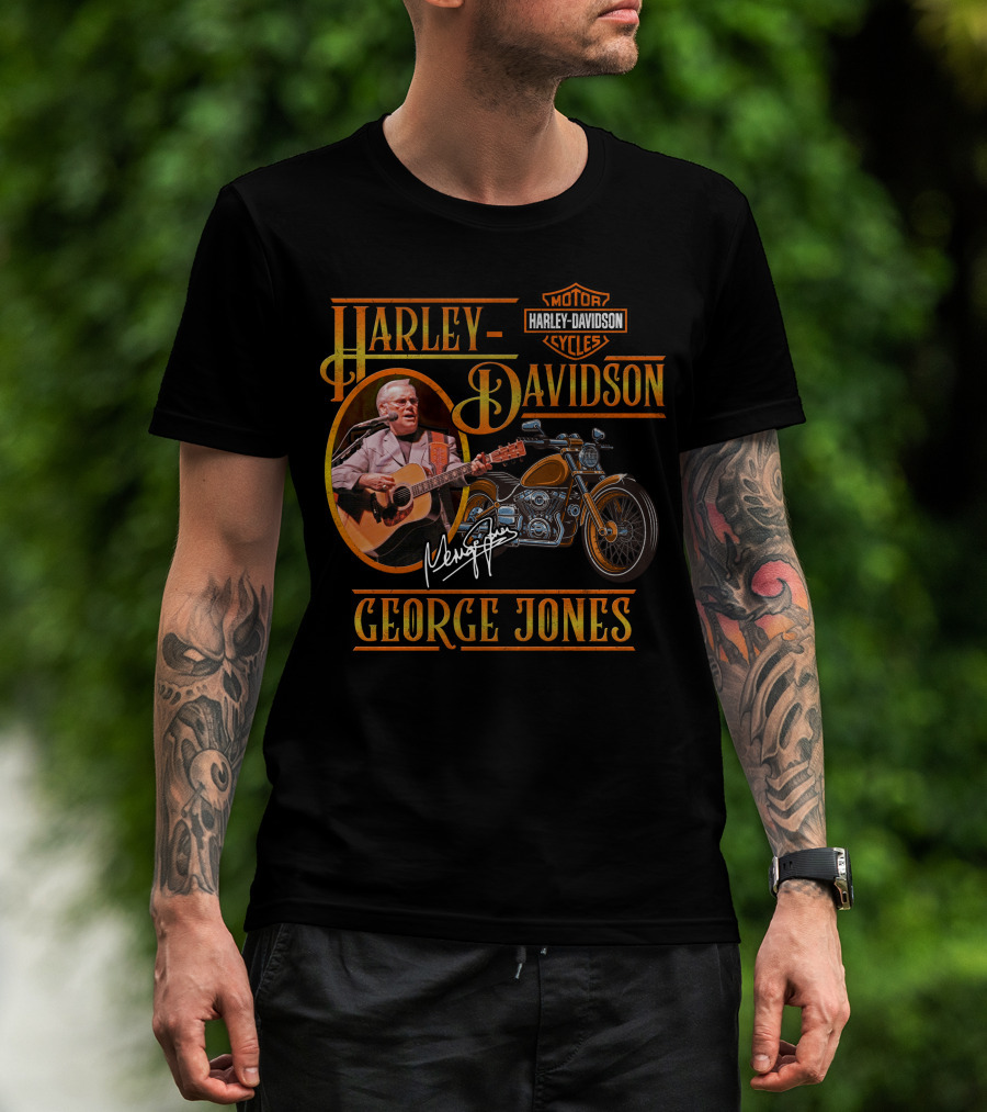 Harley Davidson George Jones Motorcycle Music T-Shirt
