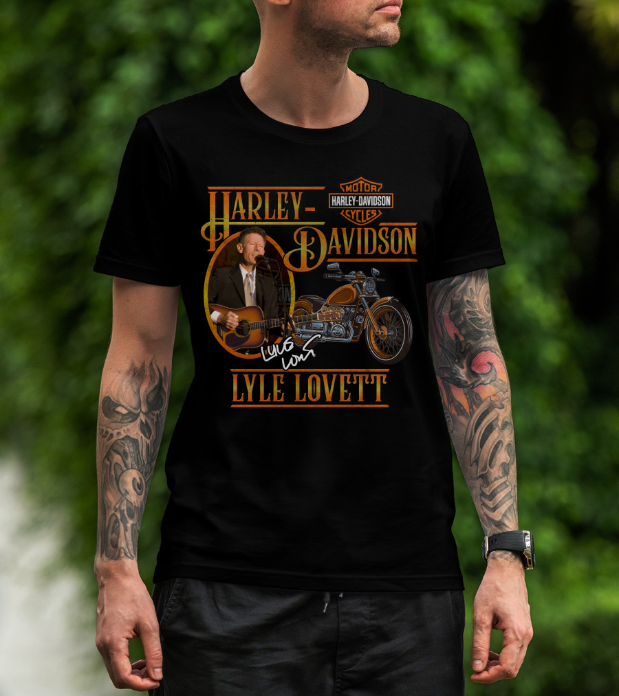 Harley Davidson Lyle Lovett Live Long Motor Cycles T-Shirt