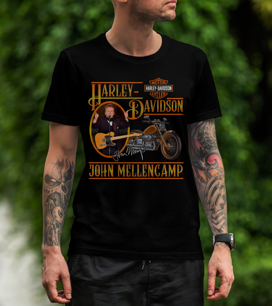 Harley Davidson John Mellencamp Motorcycle Enthusiast Edition T-Shirt