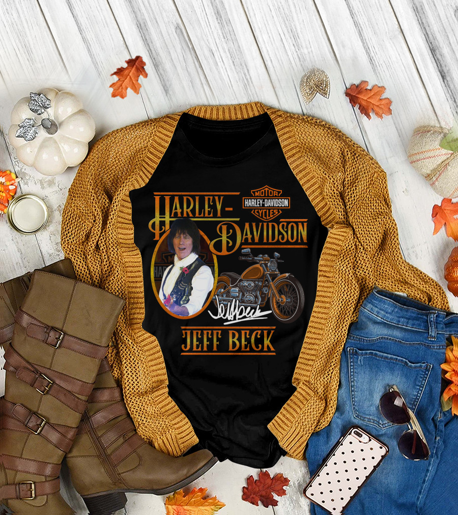 Harley Davidson Jeff Beck Motorcycles Signature T-Shirt