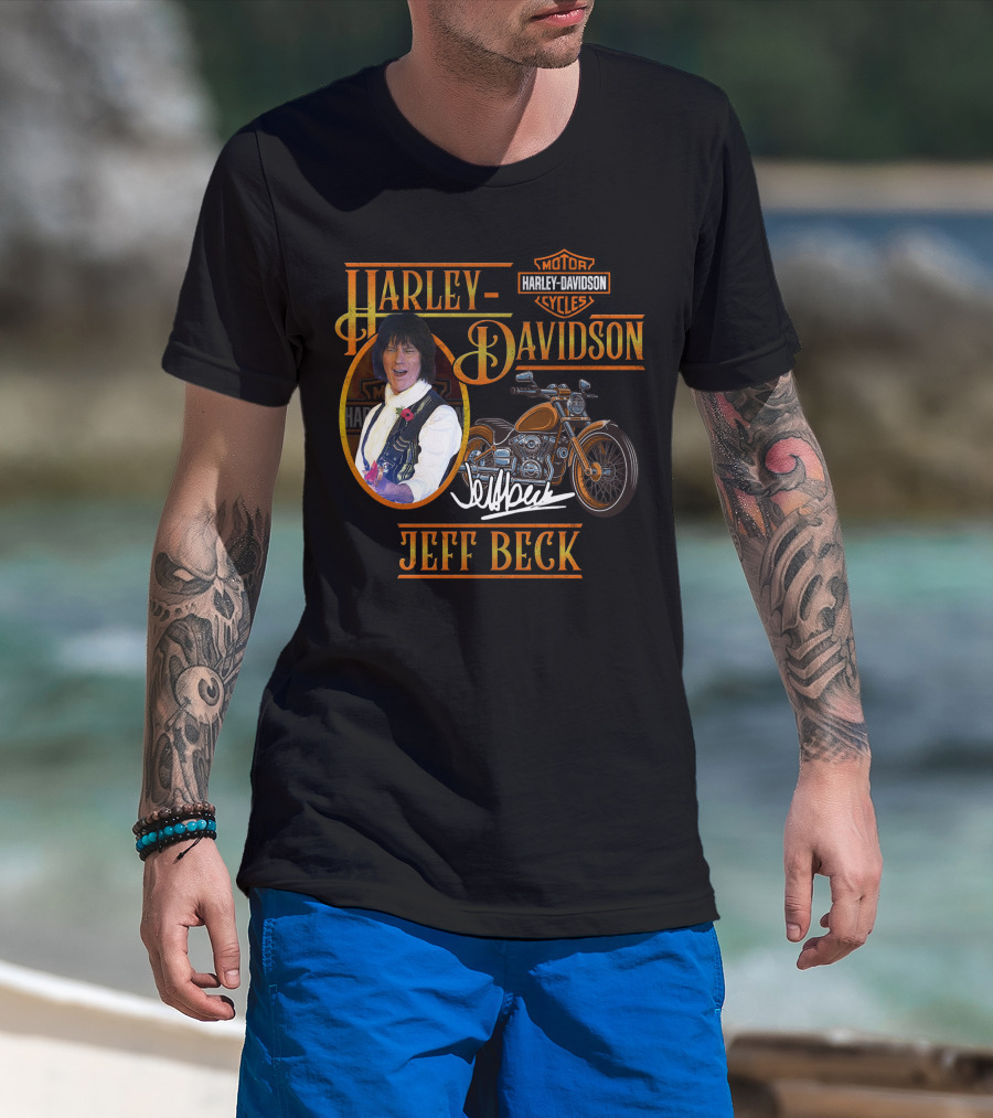 Harley Davidson Jeff Beck Motorcycles Signature T-Shirt