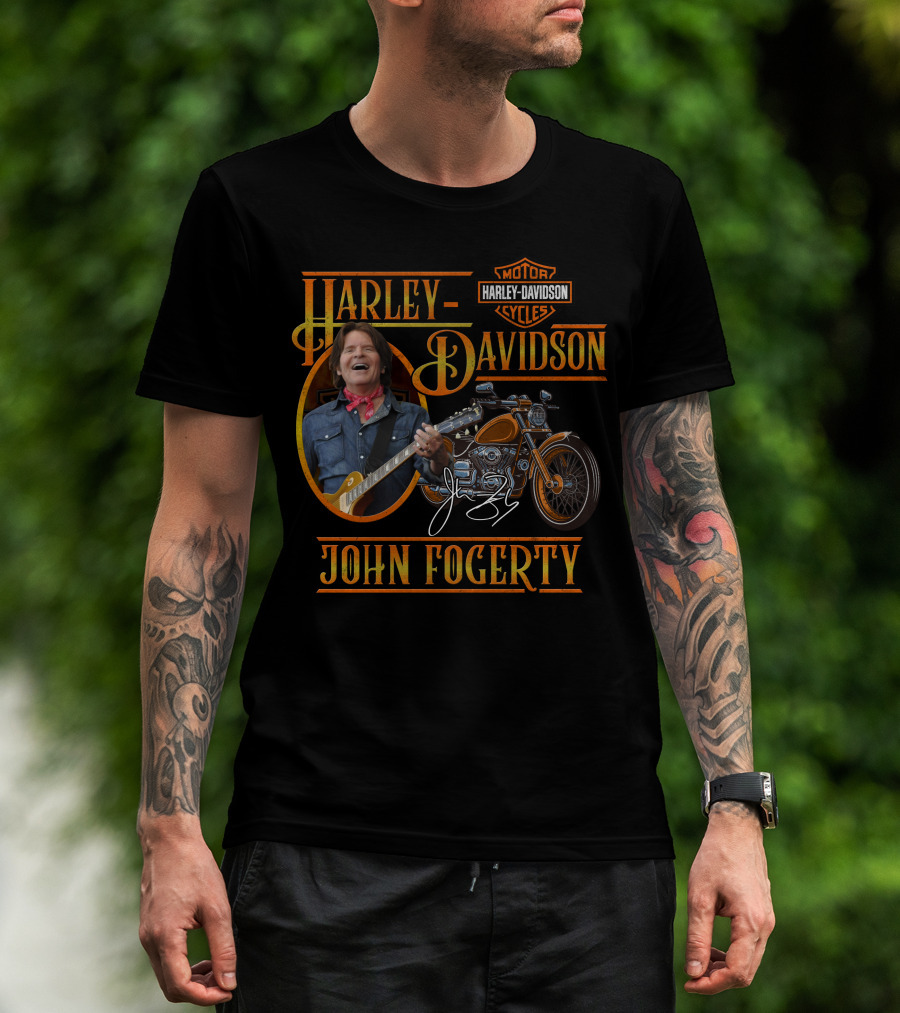 Harley Davidson Motor Cycles John Fogerty T-Shirt