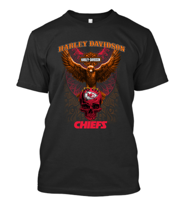 Harley Davidson Motor Cycles Kansas City Chiefs Nfl T-Shirt