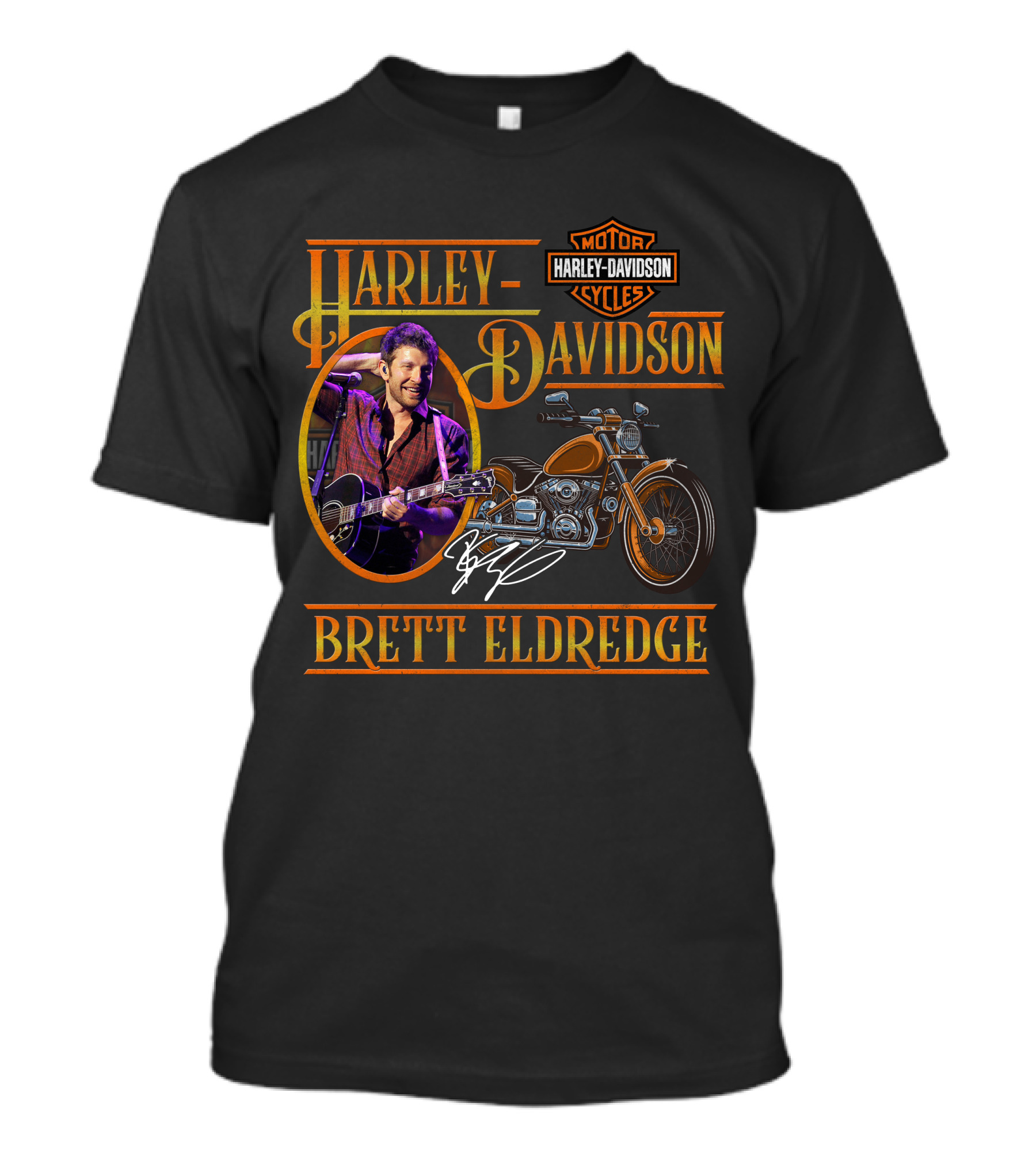 Brett Eldredge Harley Davidson Motor Cycles T-Shirt
