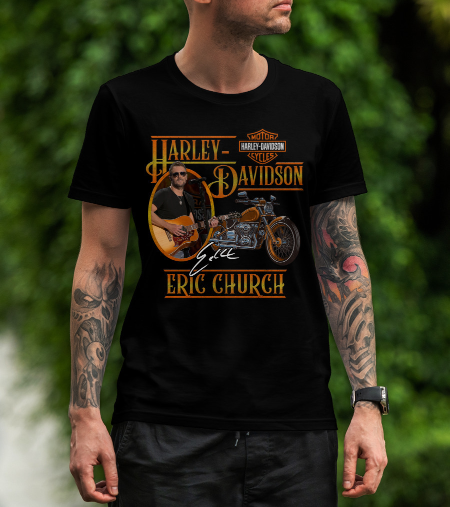 Eric Church Harley Davidson Motor Cycles T-Shirt