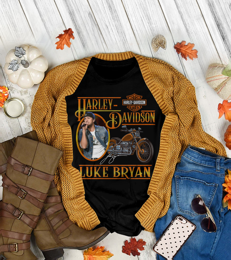 Luke Bryan Harley Davidson Motor Cycles T-Shirt