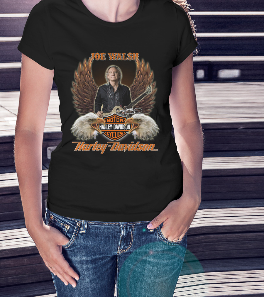 Joe Walsh Harley Davidson Motor Cycles Eagles Guitar T-Shirt
