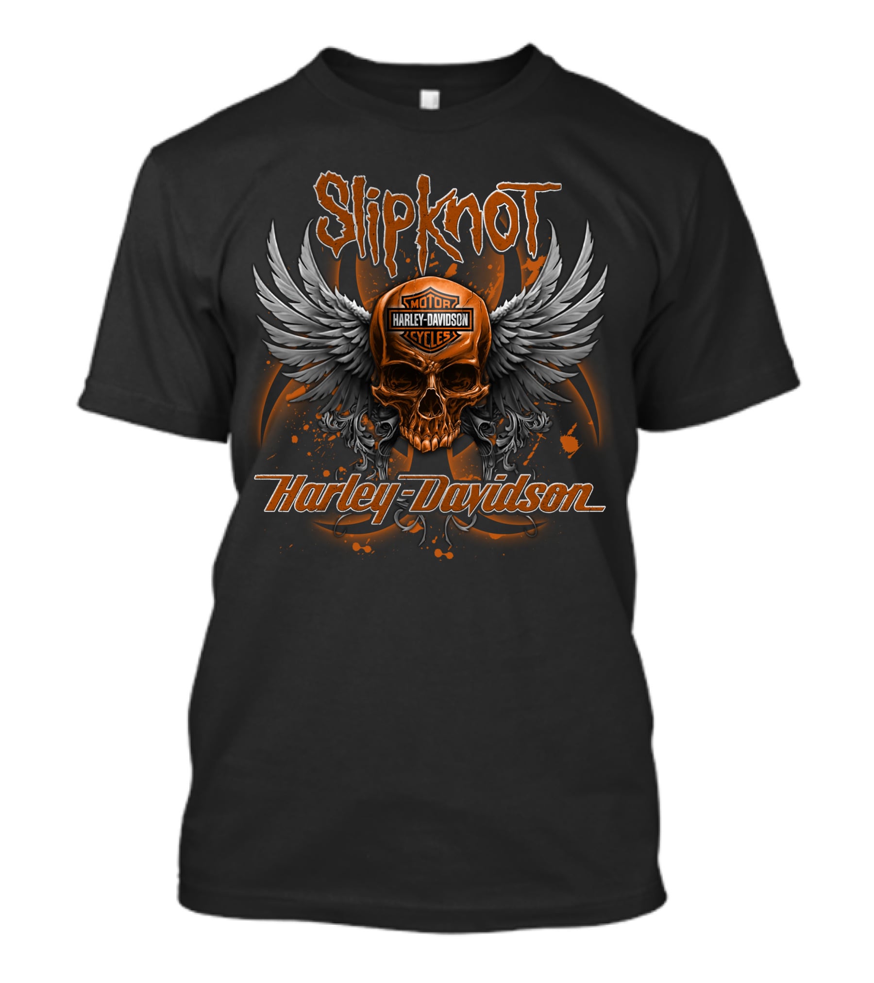 Slipknot Harley Davidson Motor Skull Wing T-Shirt