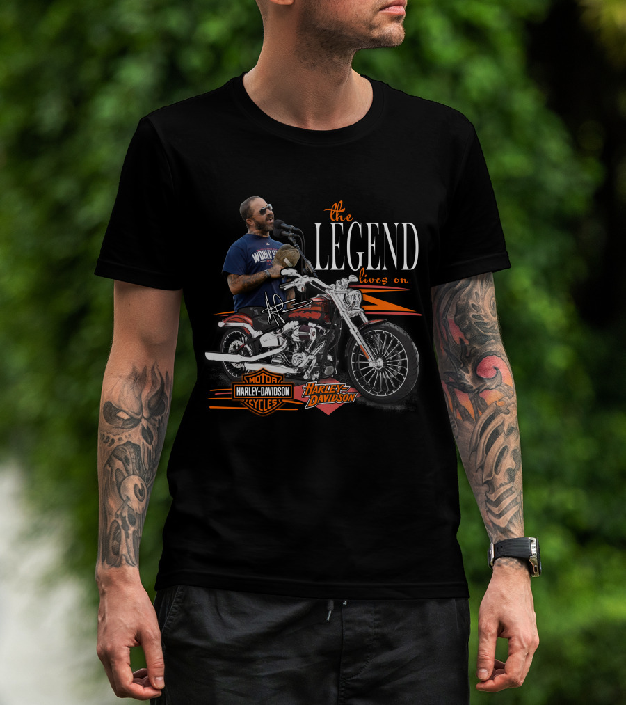 The Legend Lives On Harley Davidson Aaron Lewis World Tour T-Shirt