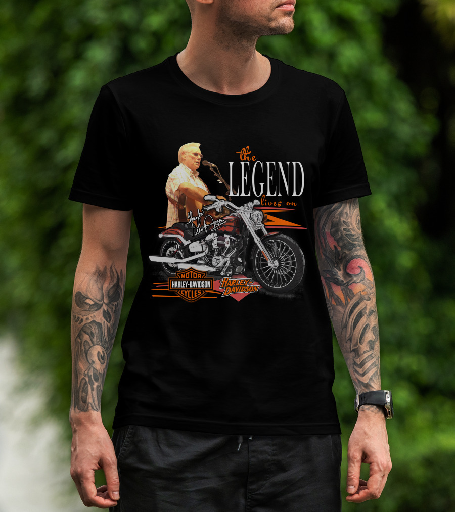 The Legend Lives On George Jones Harley Davidson Cycles T-Shirt