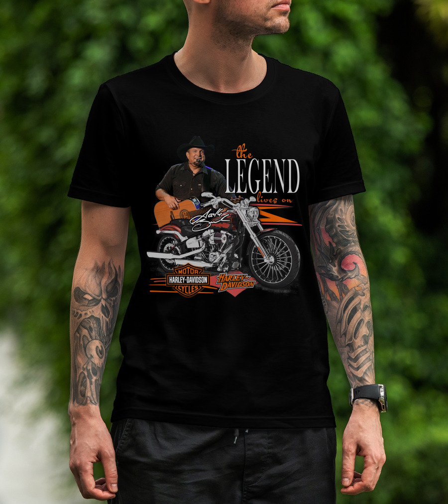 Garth Brooks Harley Davidson The Legend Lives On T-Shirt
