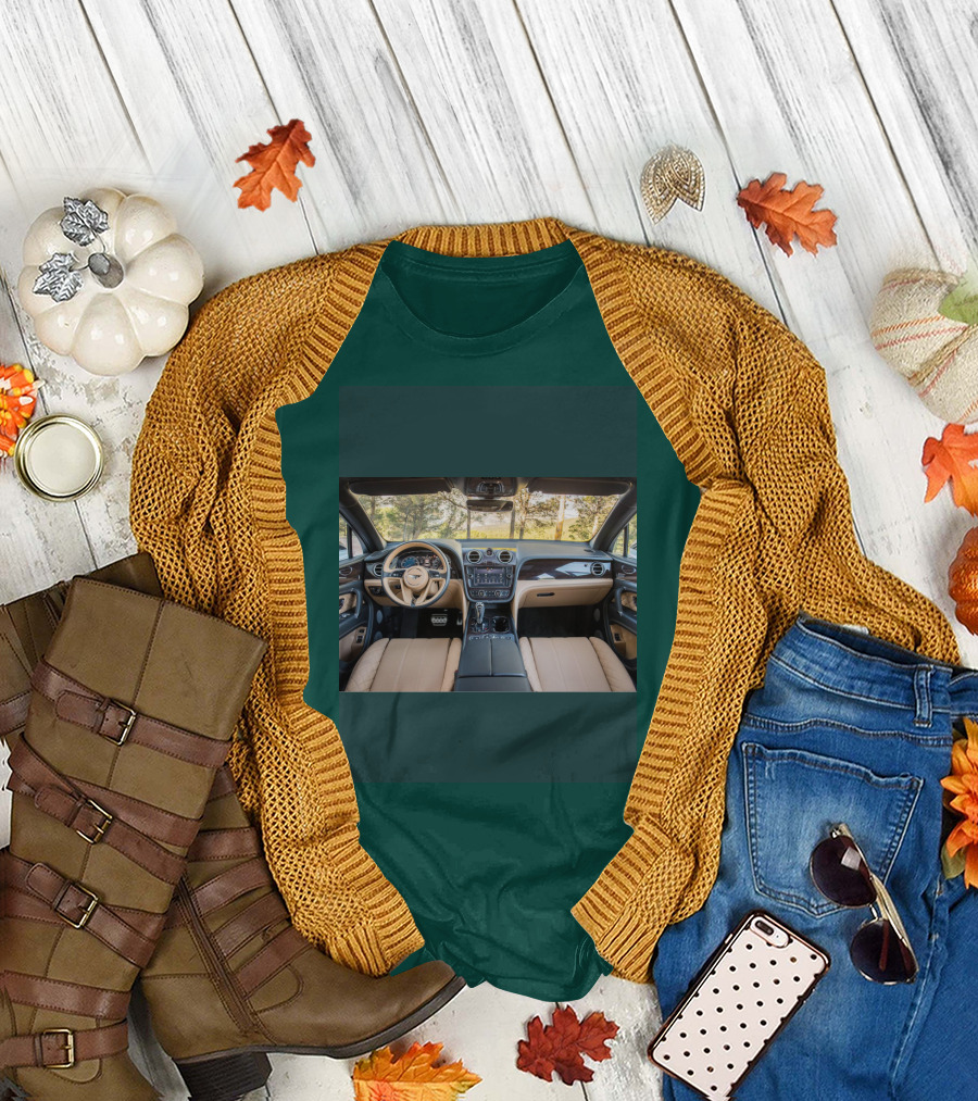 Demo Interior Luxury Car Dashboard and Steering Wheel T-Shirt