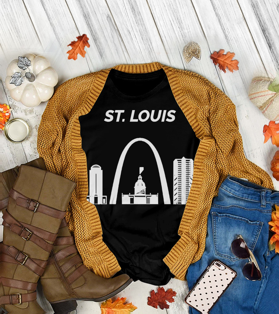 ST. LOUIS Skyline Arch Buildings Cityscape Missouri USA T-Shirt