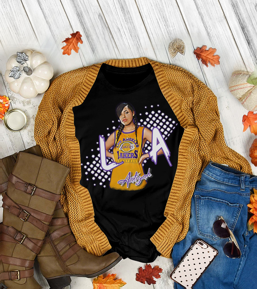Aaliyah Los Angeles Lakers Aesthetic Styled T-Shirt