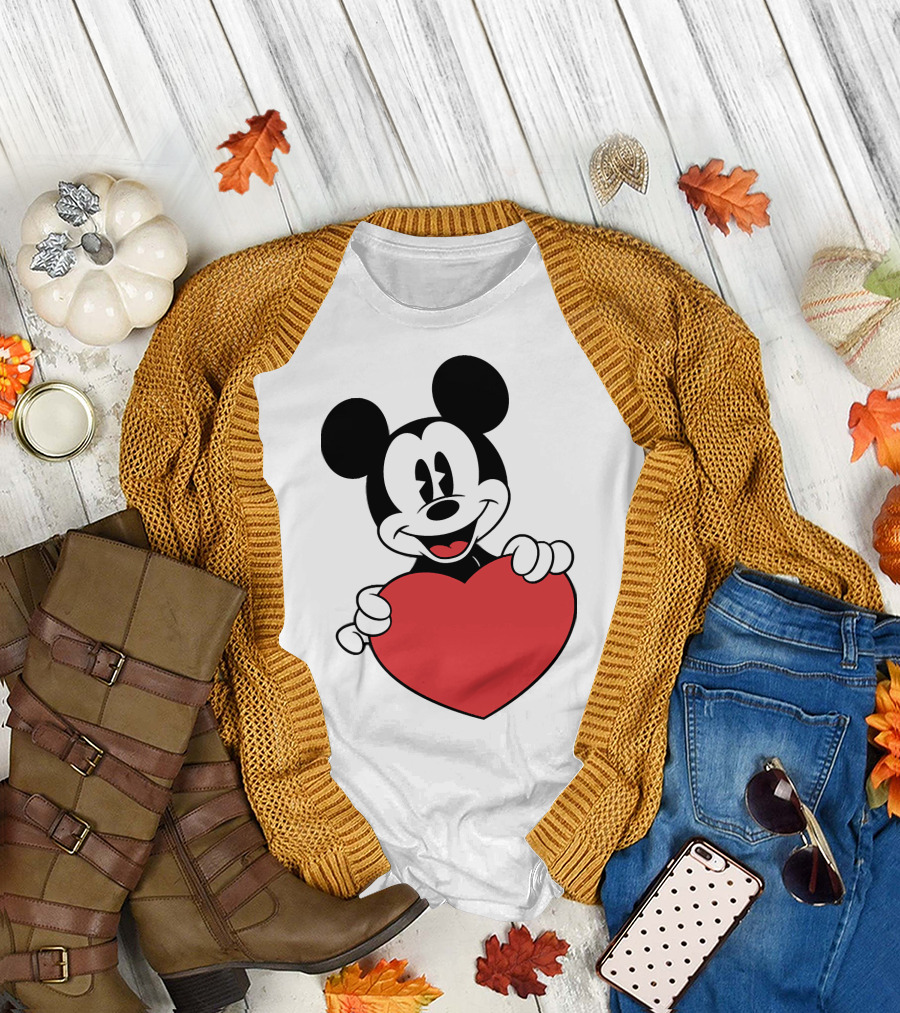 Love Mickey Heart T-Shirt