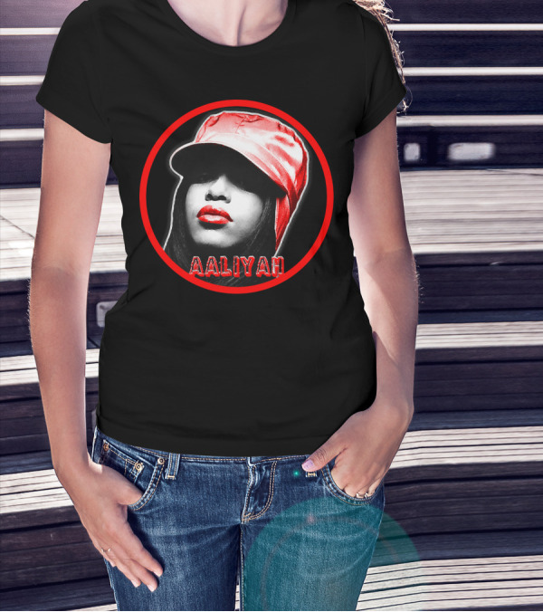Aaliyah Red Hat T-Shirt
