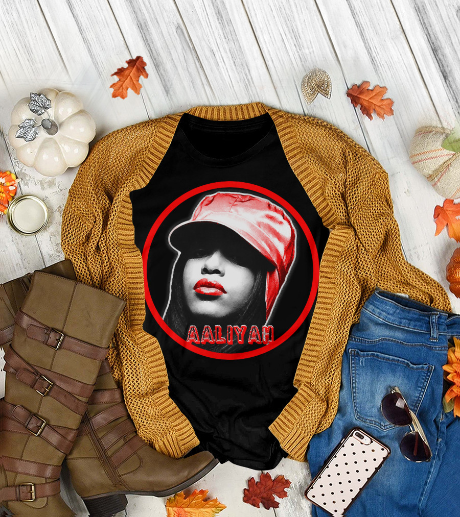 Aaliyah Red Hat T-Shirt