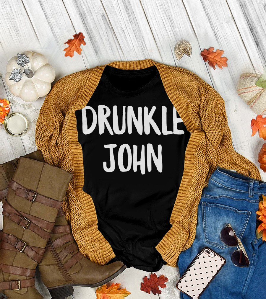 Drunkle John Funny Drinking Uncle T-Shirt