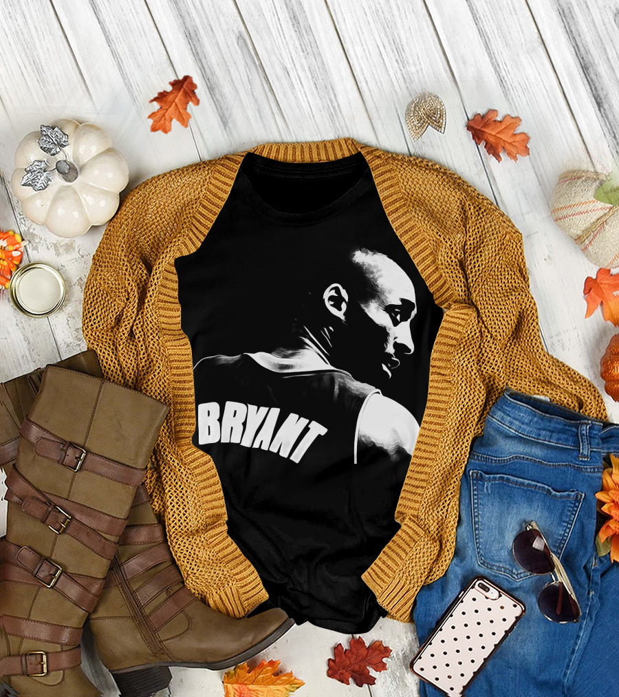 Bryant Kobe Bryant Black and White Basketball T-Shirt