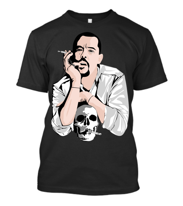 Alexander McQueen Black And White Skull Portrait By Mrs Green T-Shirt