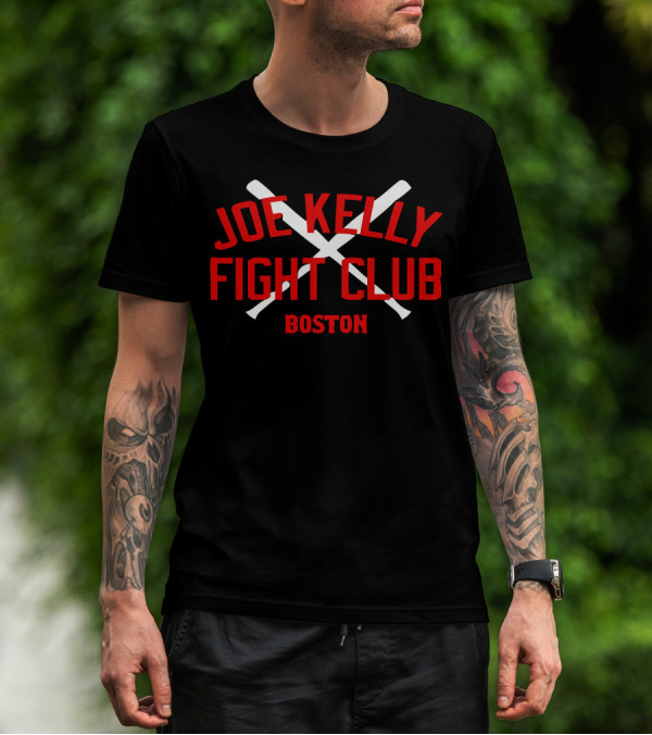 Joe Kelly Fight Club Boston Crossed Bats T-Shirt