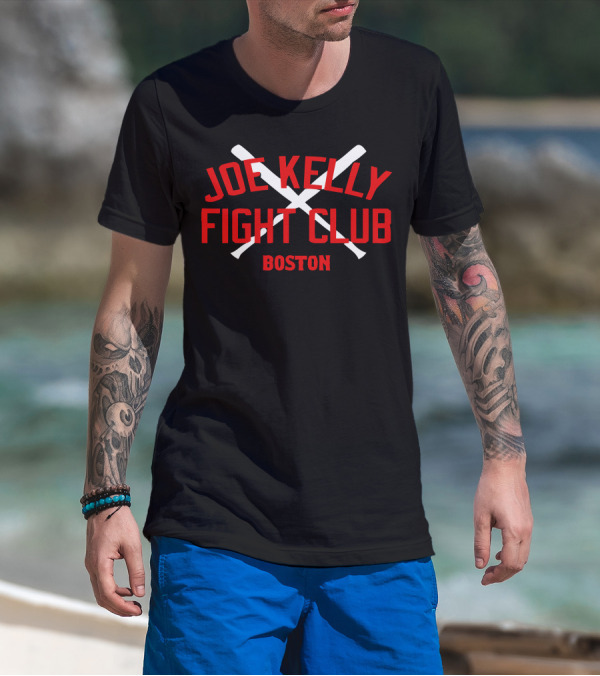 Joe Kelly Fight Club Boston Crossed Bats T-Shirt