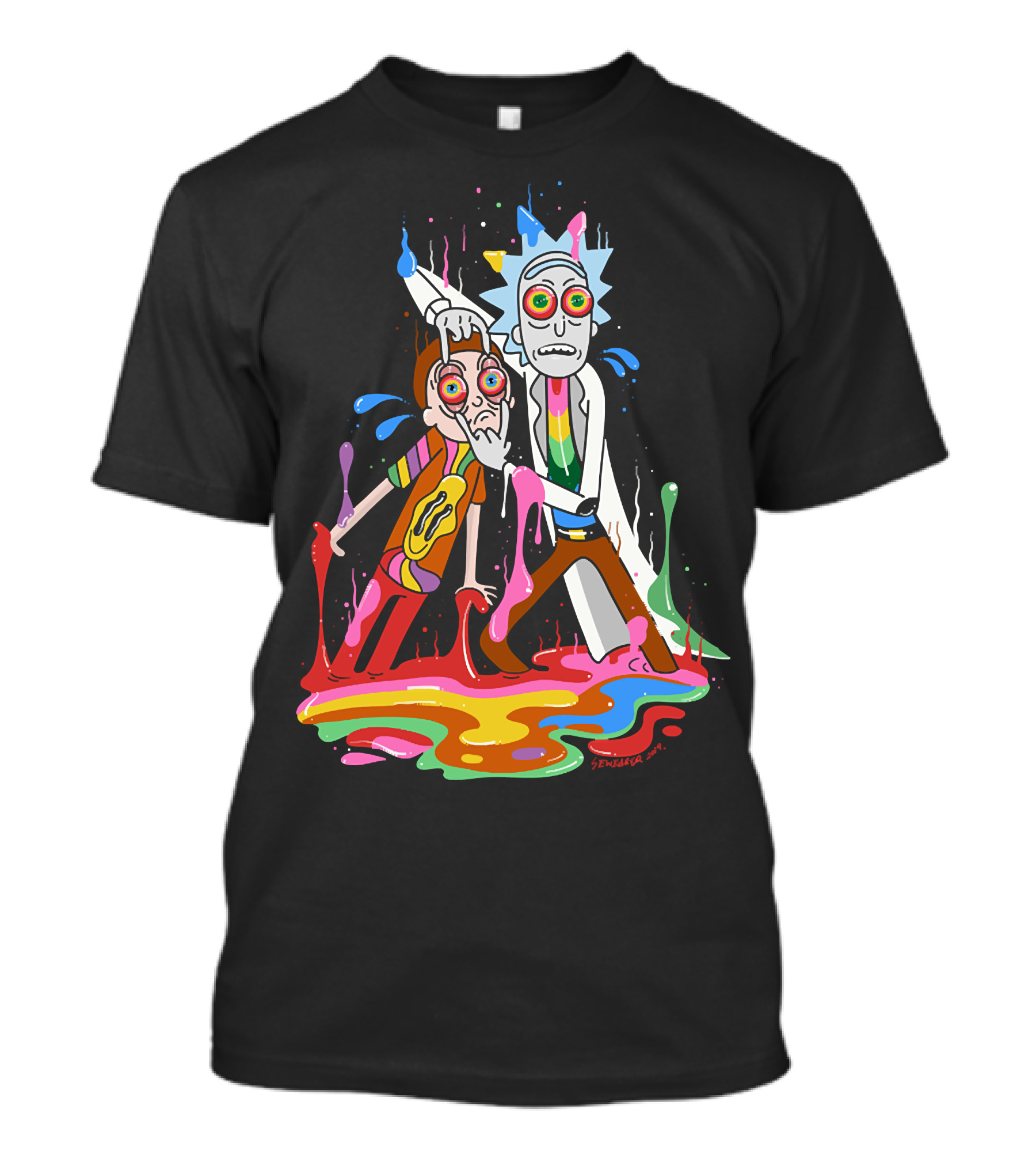 Rick And Morty Trippy Colorful Surreal Adventure T-Shirt