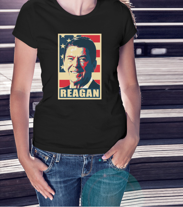 Reagan American Flag T-Shirt