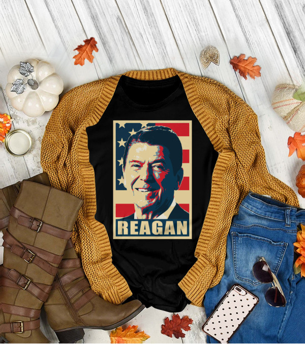Reagan American Flag T-Shirt