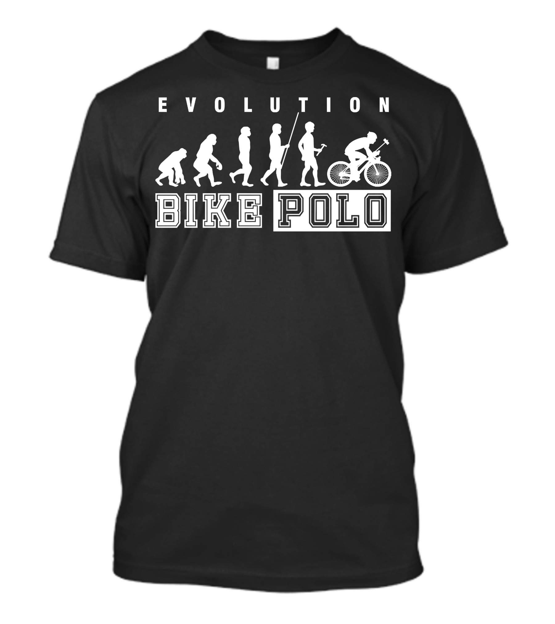 Evolution Of Bike Polo Cyclist Biking Cycle Sports T-Shirt