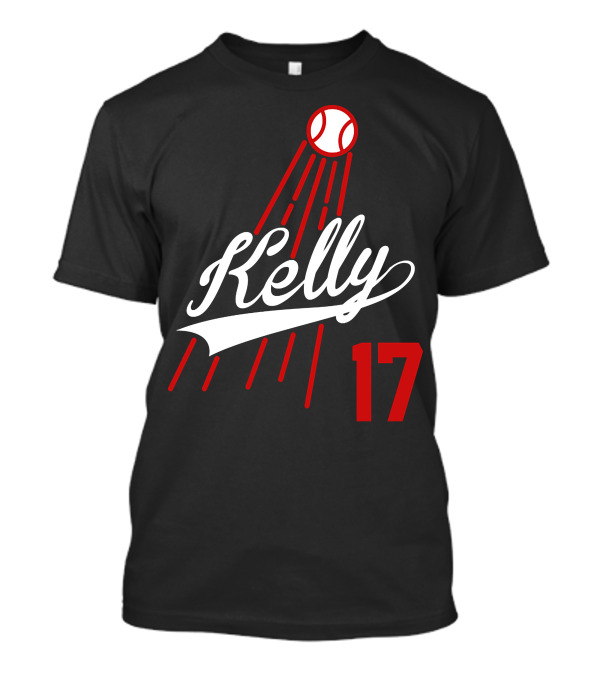 Kelly 17 Baseball Design Dodgers Style Sportswear T-Shirt