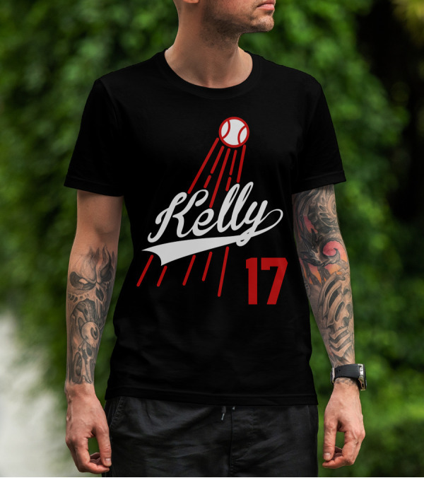 Kelly 17 Baseball Design Dodgers Style Sportswear T-Shirt