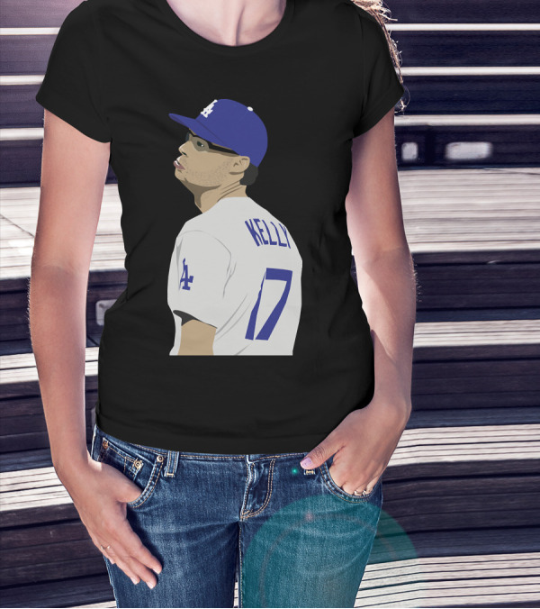 Joe Kelly Dodgers Pitcher 17 Kelly LA T-Shirt