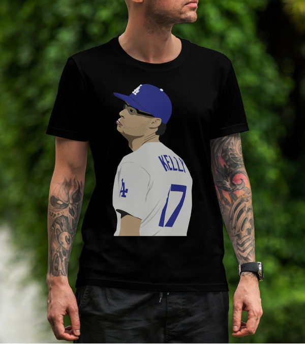 Joe Kelly Dodgers Pitcher 17 Kelly LA T-Shirt