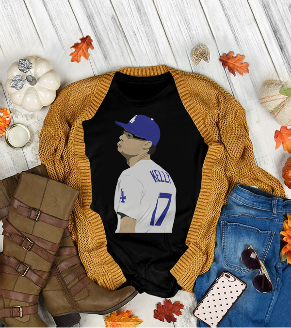 Joe Kelly Dodgers Pitcher 17 Kelly LA T-Shirt