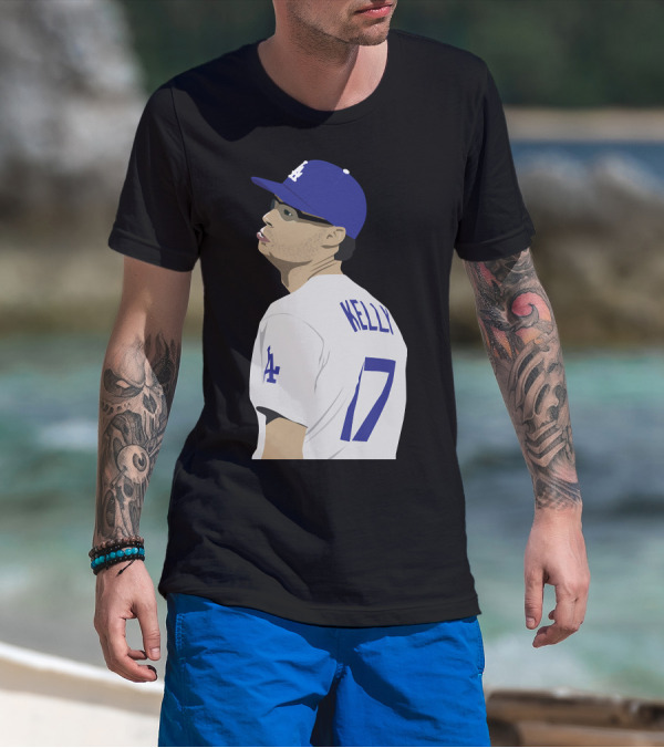 Joe Kelly Dodgers Pitcher 17 Kelly LA T-Shirt