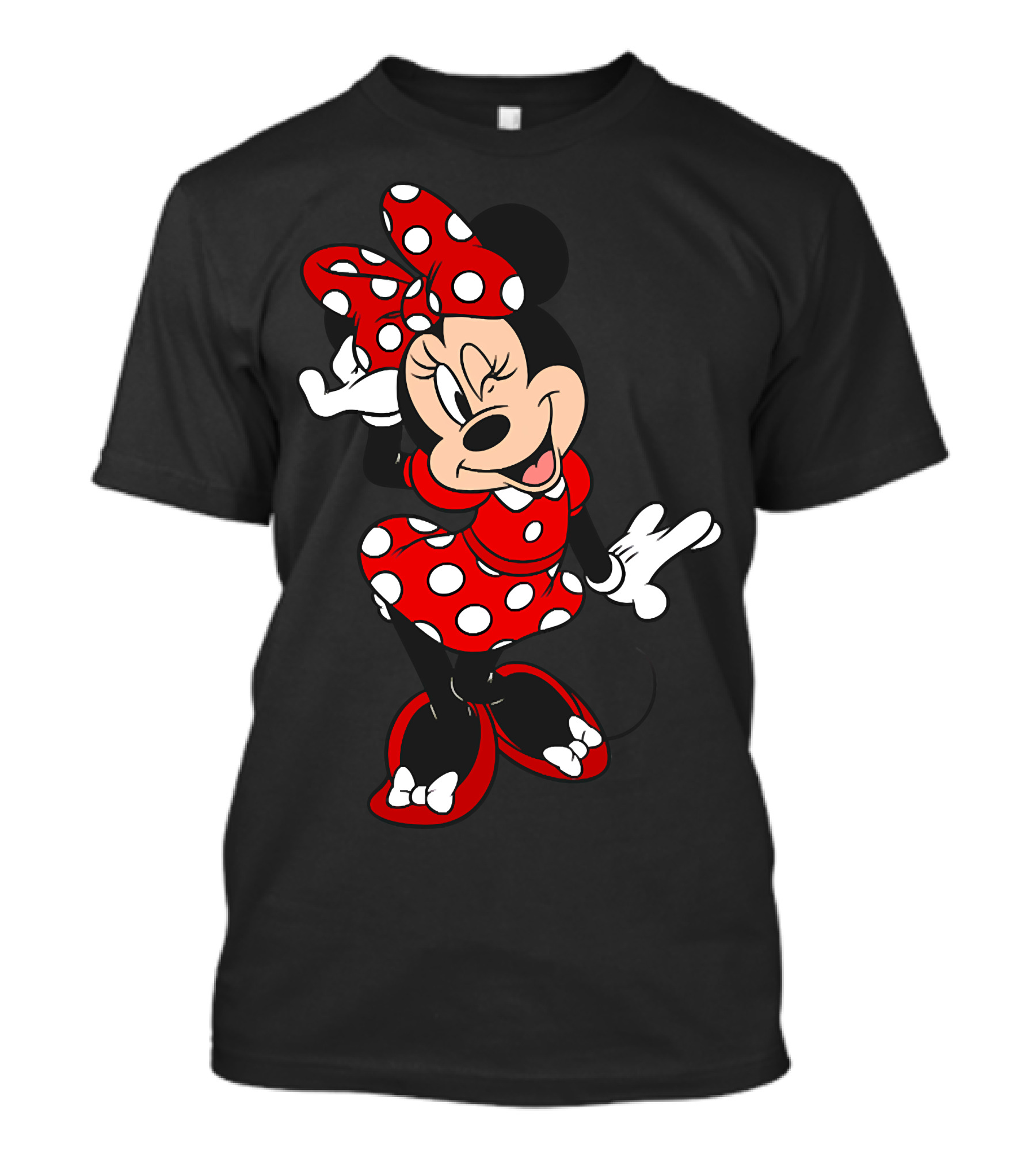 Minnie Mouse Red Polka Dot Dress Winking Pose T-Shirt